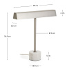 Stříbrná kovová stolní lampa Kave Home Lynor
