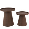 Set dvou hnědých odkládacích stolků Kled 45/38,5 cm