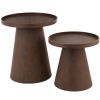 Set dvou hnědých odkládacích stolků Kled 45/38,5 cm