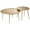 Set dvou zlatých odkládacích stolků Vinta 72,5 x 63/43 cm