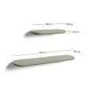 Set dvou zelených lakovaných polic Kave Home Arely 35/55 cm