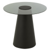 Černý skleněný odkládací stolek Mirage 60 cm