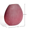 Červená skleněná váza Rovena 43,5 cm