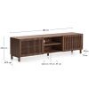 Ořechový TV stolek Kave Home Beyla 180 x 42,5 cm