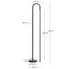 Černá kovová stojací LED lampa Kave Home Bow 120 cm