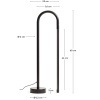 Černá kovová stolní LED lampa Kave Home Bow 60 cm