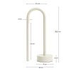 Šedá kovová stolní LED lampa Kave Home Bow