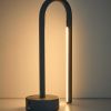 Světle modrá kovová stolní LED lampa Bow -fv-interier-25
