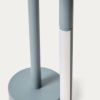 Světle modrá kovová stolní LED lampa Bow -fv-interier-25