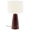 Vínově červená keramická stolní lampa Kave Home Drava