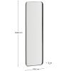 Černé kovové závěsné zrcadlo Kave Home Marco 150,5 x 55,5 cm