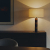 Žluto-hnědá keramická stolní lampa Mavran -fv-interier-25
