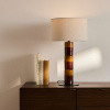 Žluto-hnědá keramická stolní lampa Mavran -fv-interier-25