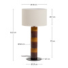 Žluto-hnědá keramická stolní lampa Mavran