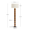 Žluto-hnědá keramická stojací lampa Mavran 146 cm
