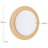 Nástěnné světlo Kave Home Novae 40 cm s dřevěným efektem