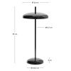 Černá kovová nabíjecí LED lampa Kave Home Porte