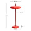 Červená kovová nabíjecí LED lampa Kave Home Porte