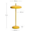 Žlutá kovová nabíjecí LED lampa Kave Home Porte