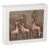 Set tří měděných sošek Reindeer 16 cm