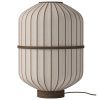 Tmavá dubová stojací lampa Lucén 59 cm