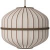 Tmavé dubové závěsné světlo Lucén Octagon 40 cm