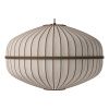 Tmavé dubové závěsné světlo Lucén Ellipse 60 cm