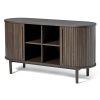 Tmavá dubová komoda Unique Furniture Meta 140 cm