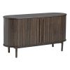 Tmavá dubová komoda Unique Furniture Meta 140 cm