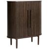 Tmavá dubová komoda Unique Furniture Meta 100 cm