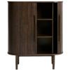 Tmavá dubová komoda Unique Furniture Meta 100 cm