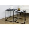Set dvou černých kovový odkládací stolků Alrik 34x34 / 38x38 cm  -fv-interier-25