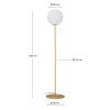 Zlatá kovová stojací lampa Kave Home Brisia 165 cm