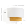 Žluté nástěnné světlo kave home Bianella 30 cm