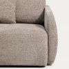 Hnědošedá rozkládací pohovka Kave Home Laira 218 cm