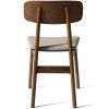 Tmavá dubová jídelní židle Unique Furniture Livo s čalouněným sedákem