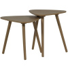 Set dvou hnědých odkládacích stolků Nila 40 x 40/45 x 45 cm