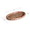 Hnědý mramorový tác Kave Home Lenorel 43 x 28 cm