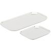Set dvou nerezových táců kave home Nirela 29,5 x 15 cm / 15 x 15 cm