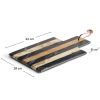 Béžovo-černé mramorové servírovací prkénko kave home Surne 30 x 18 cm