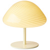 Krémově bílá skleněná stolní lampa Halo Design Mini Mush 17 cm