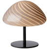Šedá skleněná stolní lampa Halo Design Mini Mush 17 cm
