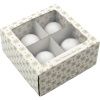 Stříbrné skleněné vánoční ozdoby Snowi 7,5 cm, 4 ks