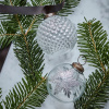 Stříbrné skleněné vánoční ozdoby Snowi 7,5 cm, 4 ks  -fv-interier-25