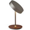 Šedá kovová nabíjecí stolní LED lampa Halo Design On the Move 19 cm