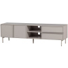 Světle šedý TV stolek Tours 180 x 42 cm