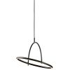 Černé kovové závěsné LED světlo Halo Design Tilt 40 cm