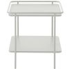 Světle šedý kovový odkládací stolek Unique Furniture Yuba 45 x 45 cm