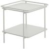 Světle šedý kovový odkládací stolek Unique Furniture Yuba 45 x 45 cm
