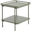 Olivově zelený kovový odkládací stolek Unique Furniture Yuba 45 x 45 cm